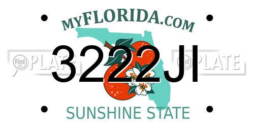 3222JI Florida License Plate