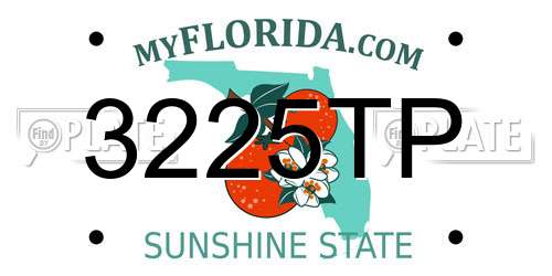 3225TP Florida License Plate