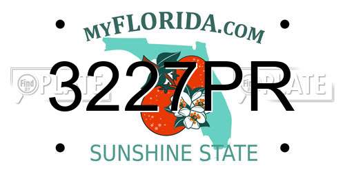 3227PR Florida License Plate
