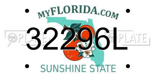 32296L Florida License Plate