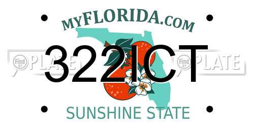 322ICT Florida License Plate