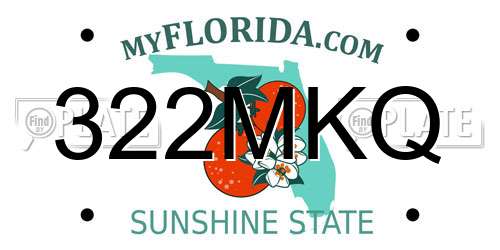 322MKQ Florida License Plate