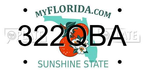 322QBA Florida License Plate