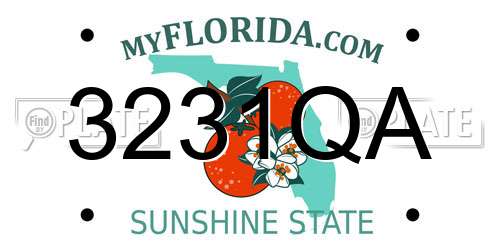 3231QA Florida License Plate