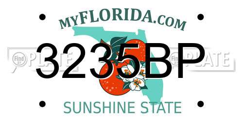 3235BP Florida License Plate