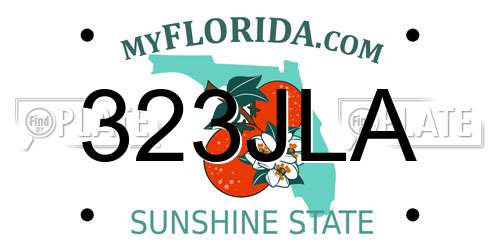 323JLA Florida License Plate