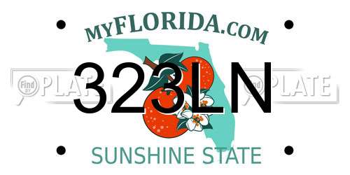 323LN Florida License Plate