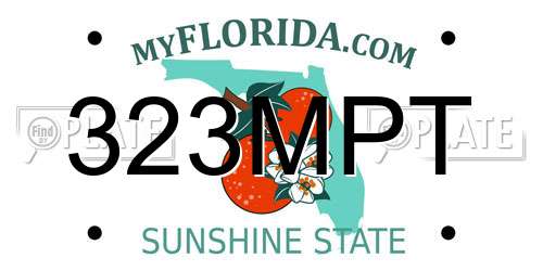323MPT Florida License Plate