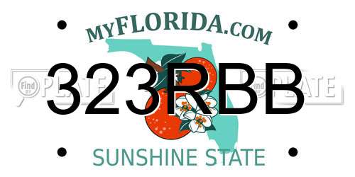 323RBB Florida License Plate