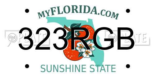 323RGB Florida License Plate