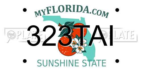 323TAI Florida License Plate