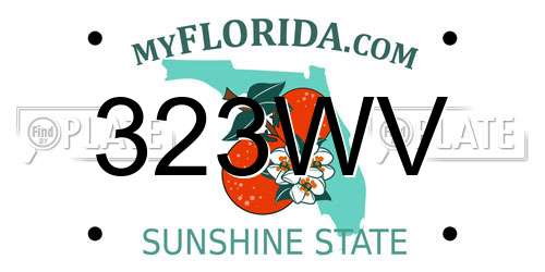 323WV Florida License Plate