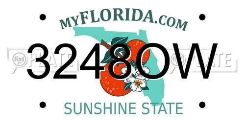 3248OW Florida License Plate
