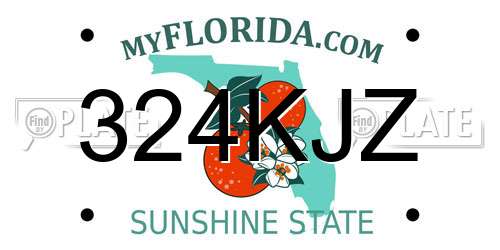 324KJZ Florida License Plate
