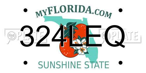 324LEQ Florida License Plate