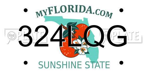 324LQG Florida License Plate