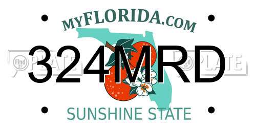 324MRD Florida License Plate