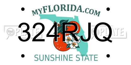 324RJQ Florida License Plate