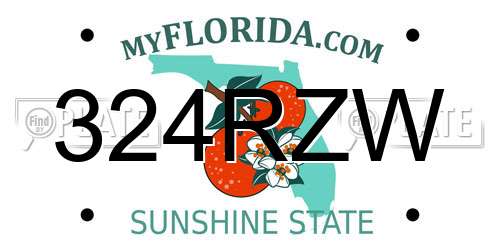 324RZW Florida License Plate