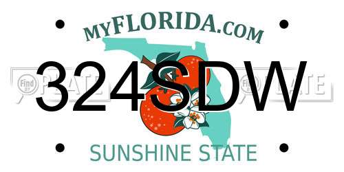 324SDW Florida License Plate