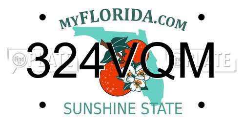 324VQM Florida License Plate