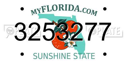 3253277 Florida License Plate