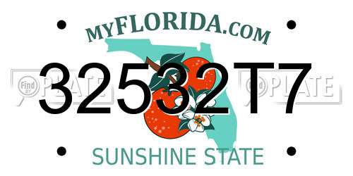 32532T7 Florida License Plate