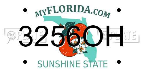 3256OH Florida License Plate