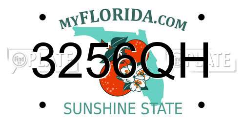 3256QH Florida License Plate