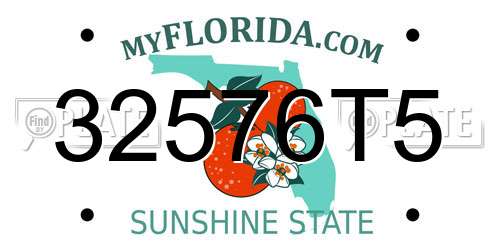 32576T5 Florida License Plate