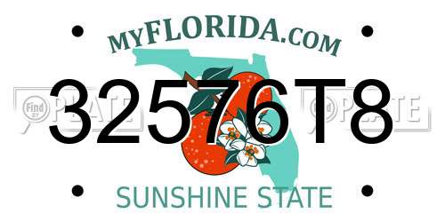 32576T8 Florida License Plate