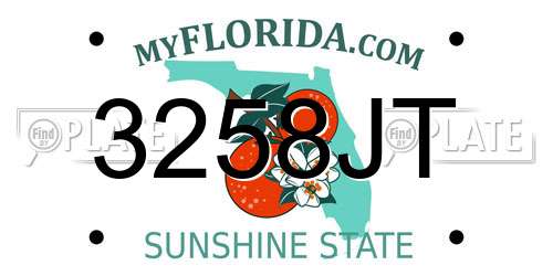 3258JT Florida License Plate