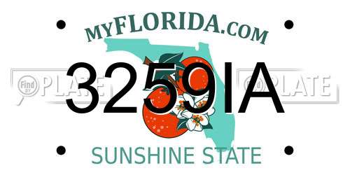 3259IA Florida License Plate