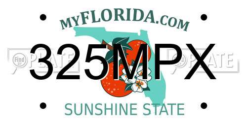 325MPX Florida License Plate