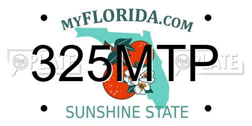 325MTP Florida License Plate