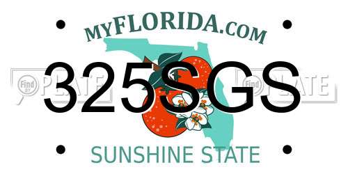 325SGS Florida License Plate