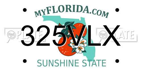 325VLX Florida License Plate