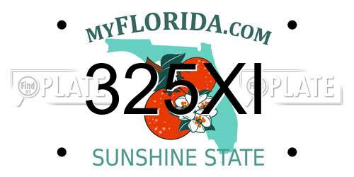325XI Florida License Plate