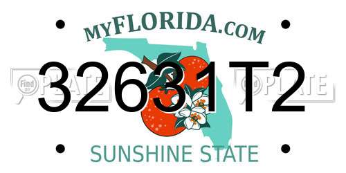 32631T2 Florida License Plate
