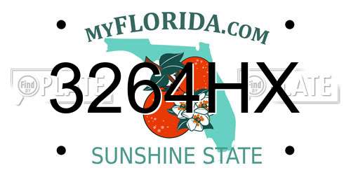 3264HX Florida License Plate