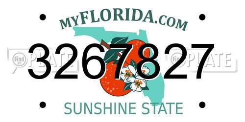 3267827 Florida License Plate