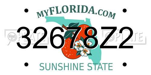 32678Z2 Florida License Plate