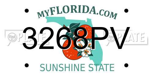 3268PV Florida License Plate