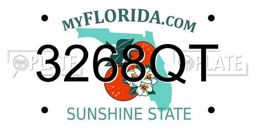 3268QT Florida License Plate