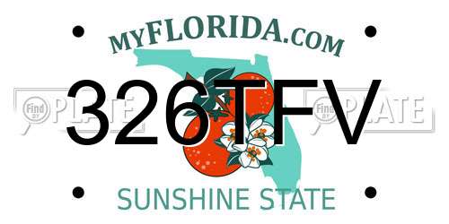 326TFV Florida License Plate