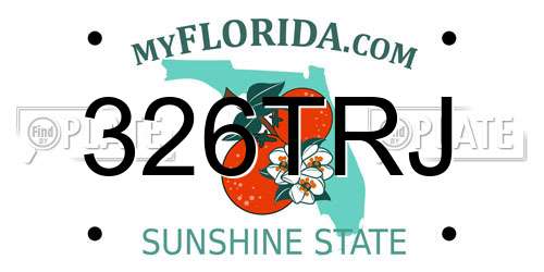 326TRJ Florida License Plate