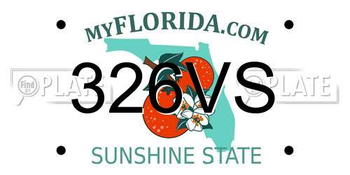 326VS Florida License Plate