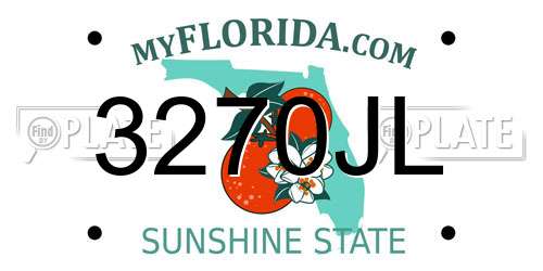 3270JL Florida License Plate