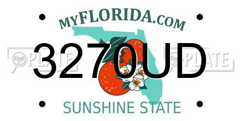 3270UD Florida License Plate
