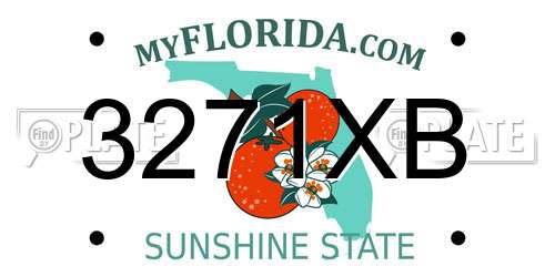 3271XB Florida License Plate